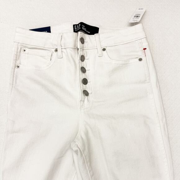 GAP High Rise Universal Legging White Denim Jeans Size 6/28 NWT - Picture 7 of 8